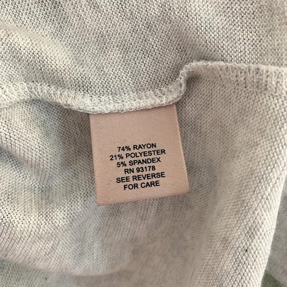 Philosophy Camo Soft Sweater High Low V-Neck Pullover Top Gray Green Size 1X NEW - Picture 6 of 7